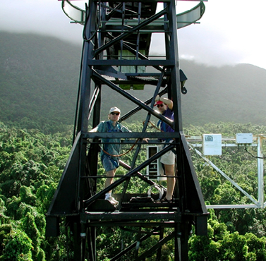 people on the crane