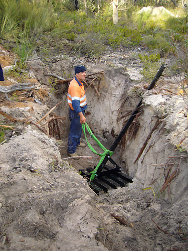 man in hole