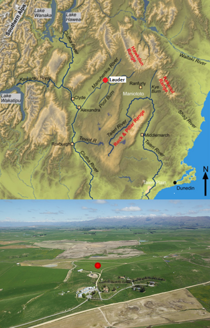 map and aerial photo