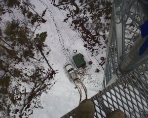 view from platform down to ground