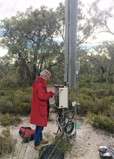 Richard working on the tower